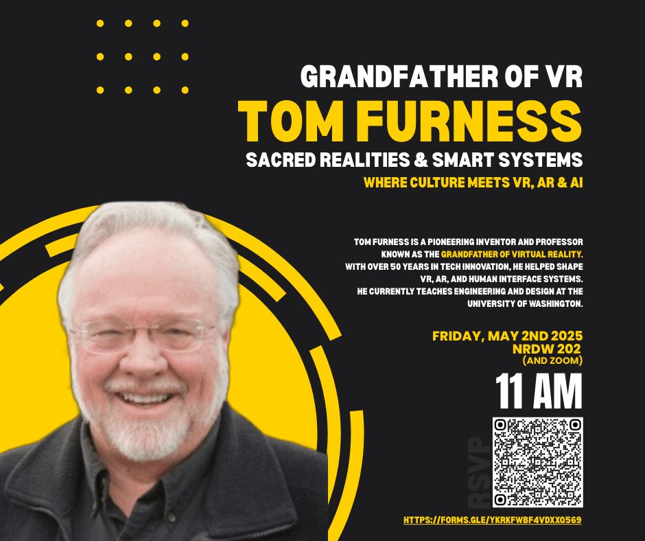 Keynote flyer: Tom Furness, Sacred Realities and Smart Systems
